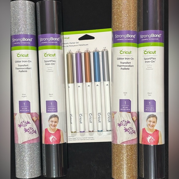Cricut Other - Cricut Metallic Marker & Iron-On Bundle